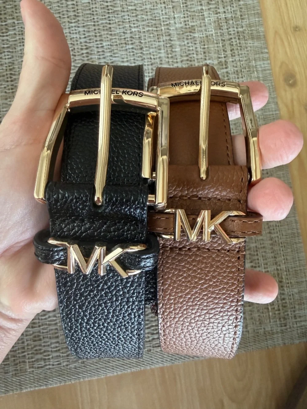 Set of 2 Michael Kors women’s leather belts size M